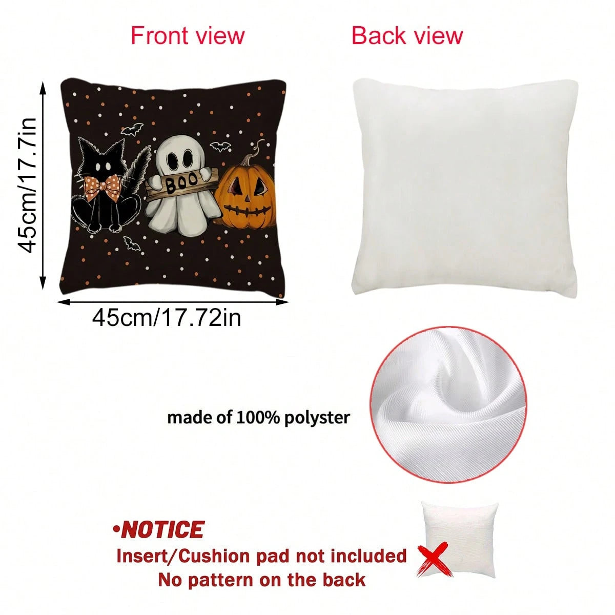 2pcs Autumn Pillow Covers, Vintage Rust Brown Floral Leaf Pattern, 2D Flat Printing Not Embroidery, Polyester Fabric Zippered Single-Sided Printed Cushion Covers, Thanksgiving, Autumn Harvest Home Dec
