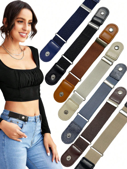 2PCS Elastic Waistband Is Simple And Adjustable In Length, Convenient And Practical. PU Leather Slouchy Suitable For Daily Wear