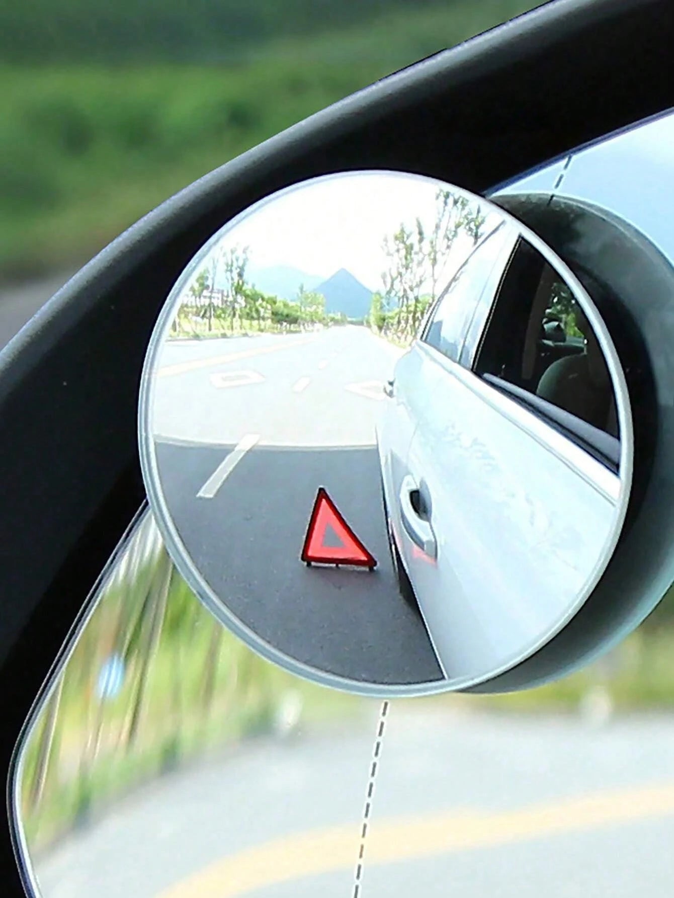 2pcs Frameless Car Blind Spot Mirror, Borderless Rearview Mirror, Fan-Shaped Glass Reverse Small Round Mirror, 360° Adjustable Wide Angle Ultra HD Auxiliary Reflective Mirror