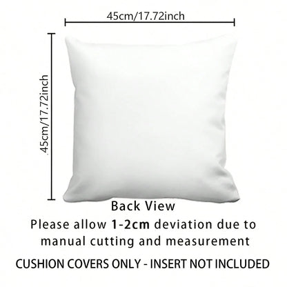 2pcs Peach Velvet 18" X 18" Cow Print Throw Pillow Covers, 2D Printed, Non-Plush- Western Style, Zippered, Hand Wash Only, Suitable For Home, Office, Bedroom, Living Room, Sofa Decor