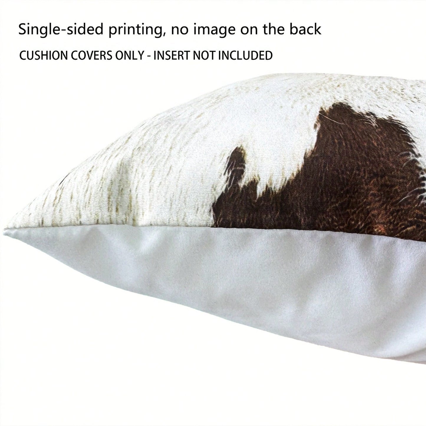 2pcs Peach Velvet 18" X 18" Cow Print Throw Pillow Covers, 2D Printed, Non-Plush- Western Style, Zippered, Hand Wash Only, Suitable For Home, Office, Bedroom, Living Room, Sofa Decor