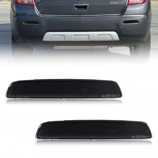 2PCS Smoked Lens For 2013-2016 Chevy Trax/ 2010-2015 GMC Terrain/ 2013-2015 Denali Rear Bumper Reflector Lights Tail Light Rear Light Brake Lights Backup Lights Reverse Light Cover Shells