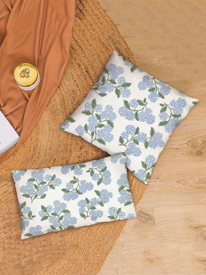 2pcs Spring/Summer Home Decor, Lovely Floral Design, Multiple Sizes, Throw Pillow Covers, Decorative Cushion Covers, Living Room Decor, Sofa Decor, Valentine's Day Gift For Him/Her, Sofa Cushion Cover