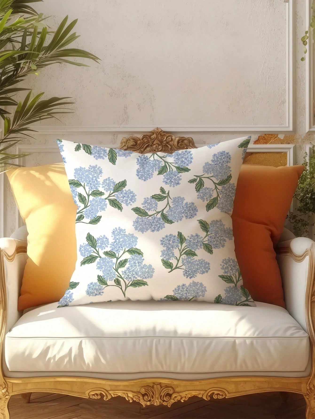 2pcs Spring/Summer Home Decor, Lovely Floral Design, Multiple Sizes, Throw Pillow Covers, Decorative Cushion Covers, Living Room Decor, Sofa Decor, Valentine's Day Gift For Him/Her, Sofa Cushion Cover