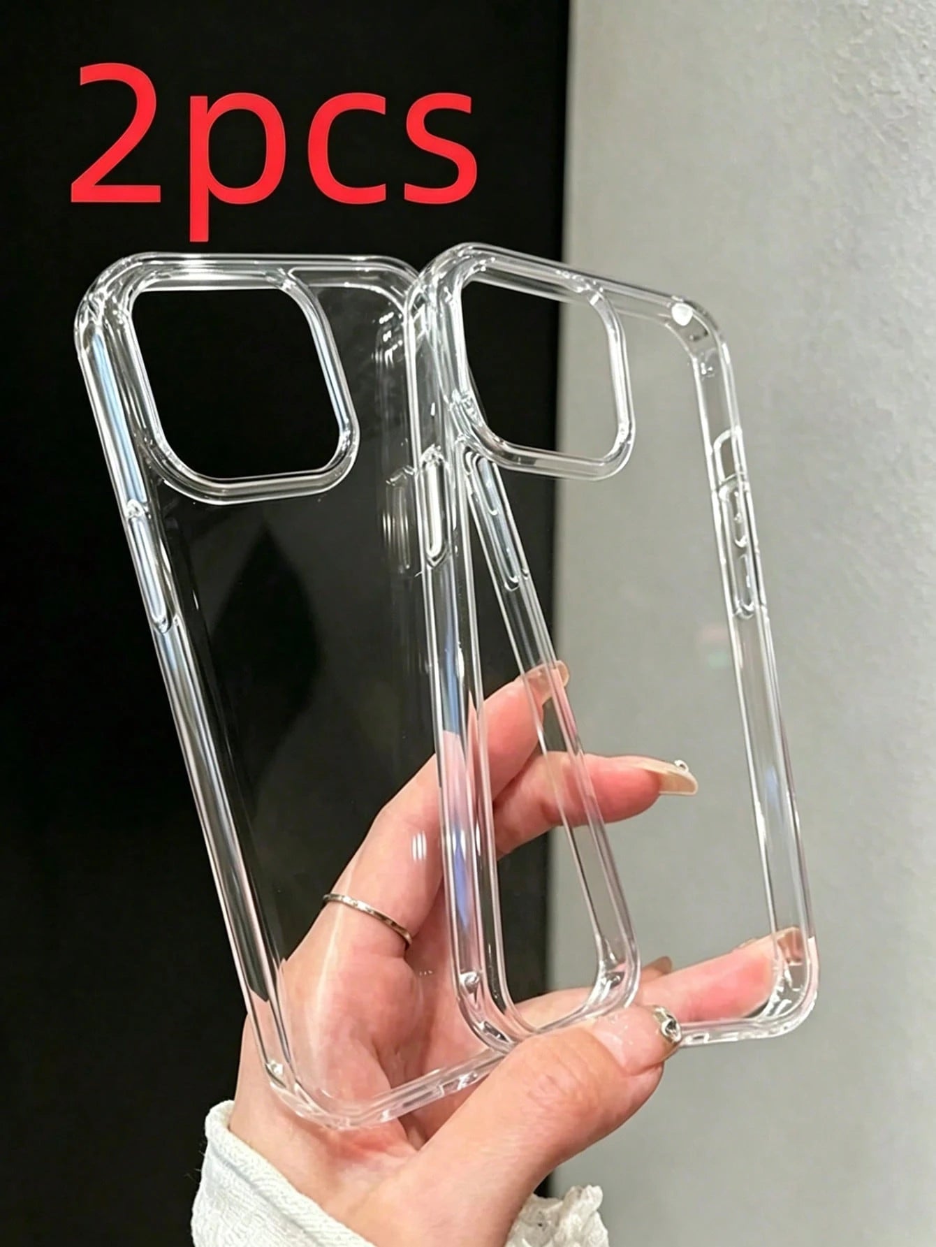 2pcs Ultra Clear Crystal Transparent Phone Case, Back To School And Birthday Gift, Lightweight Large Hole Full Coverage Soft TPU Material, Compatible With IPhone 17/17 Pro/17 Pro Max/16E/16 Pro Max/15