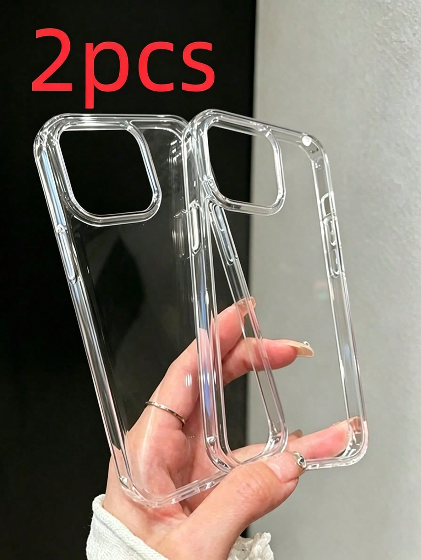 2pcs Ultra Clear Crystal Transparent Phone Case, Back To School And Birthday Gift, Lightweight Large Hole Full Coverage Soft TPU Material, Compatible With IPhone 17/17 Pro/17 Pro Max/16E/16 Pro Max/15