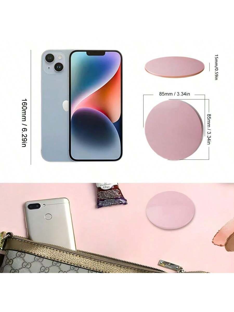 2X Magnifying Lighted Makeup Mirror, 3 Brightness Levels, Portable Foldable Round LED Mirror, 2X Single-Sided Magnification, Mini USB Rechargeable Illuminated Mirror, Unique Gift For Men And Women