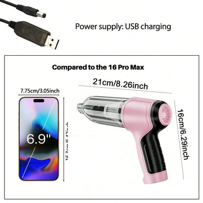 3-In-1 Car Vacuum Cleaner With Strong Suction Power Portable Compact Handheld Wireless Vacuum Cleaner Suitable For Dry And Wet Cleaning