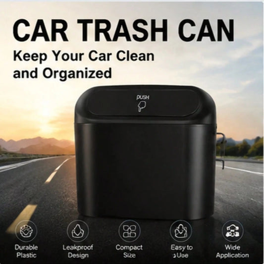 3 Pieces/ Set-1 Garbage Bin+2 Roll Garbage Bags, Car Side Door Hanging Storage Box,Mini Creative Car Garbage Bin/ Front And Rear Seat Accessories For Car Offices (Black)