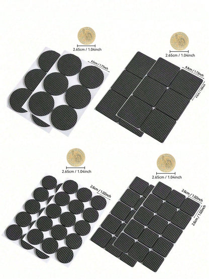 30/12pcs EVA Non-Slip Foot Pads, Square/Round Thickened Chair Leg Protectors, Furniture Floor Anti-Slip Quiet Protection Pads, Protects Both Floor And Table, Suitable For Dining Chairs And Dining Tabl
