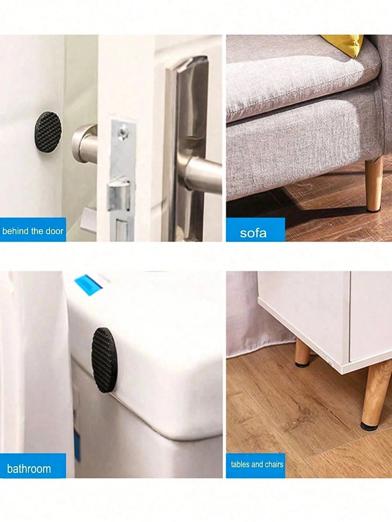 30/12pcs EVA Non-Slip Foot Pads, Square/Round Thickened Chair Leg Protectors, Furniture Floor Anti-Slip Quiet Protection Pads, Protects Both Floor And Table, Suitable For Dining Chairs And Dining Tabl