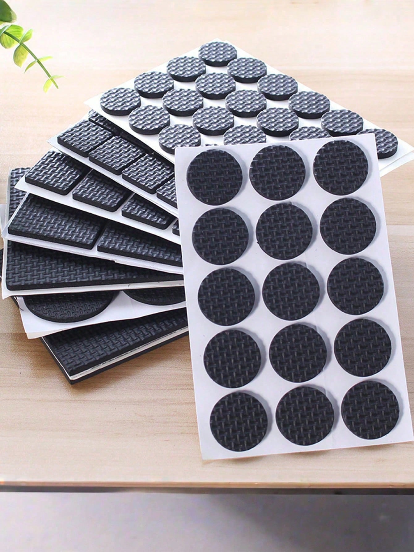 30/12pcs EVA Non-Slip Foot Pads, Square/Round Thickened Chair Leg Protectors, Furniture Floor Anti-Slip Quiet Protection Pads, Protects Both Floor And Table, Suitable For Dining Chairs And Dining Tabl