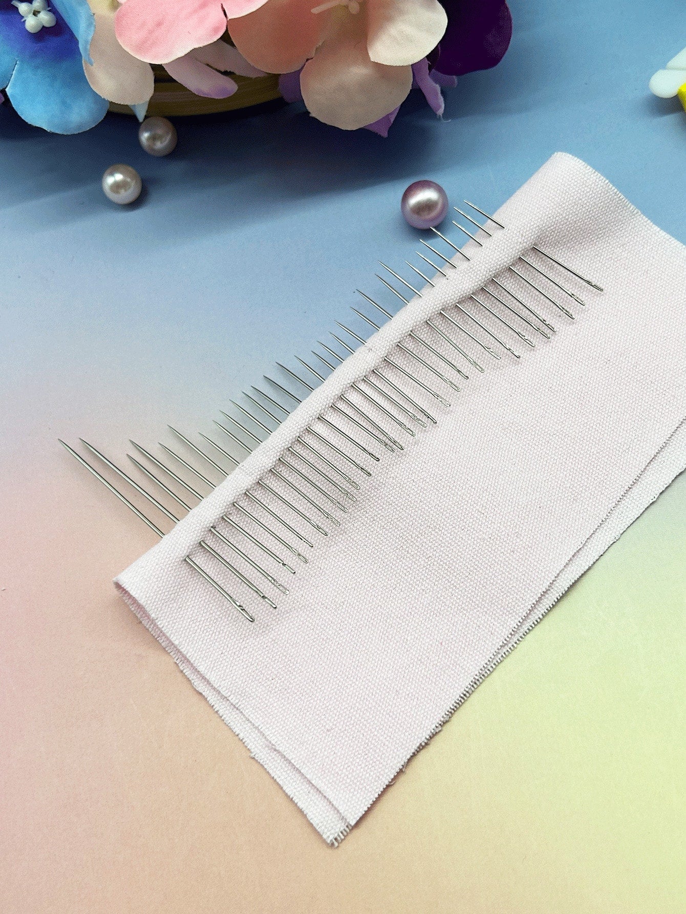 [30pcs/Pack]Side-Hanging Large-Hole Stainless Steel Hand Sewing Needles, Mixed Sizes, Multi-Purpose For Embroidery, Handmade DIY, Sewing Kit, Practical Tool For Daily Clothing Repair