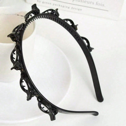 4/2/1pc Korean Style Hollow Woven Headband Lazy Braided Hair Clip Bangs Clip Hair Accessories Headpiece Women Hair Accessories Beauty Accessories Curly Hair Hair Accessories Women Hair Tools