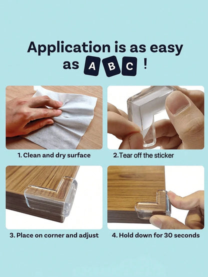 4/8/12pcs Soft Silicone Corner Guards, Anti-Collision Bumpers For Tables, Windowsills; Transparent Cushion Pads; Home Decor, Gifts