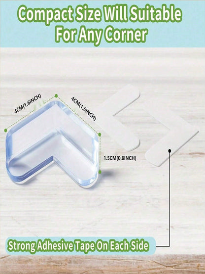 4/8/12pcs Soft Silicone Corner Guards, Anti-Collision Bumpers For Tables, Windowsills; Transparent Cushion Pads; Home Decor, Gifts