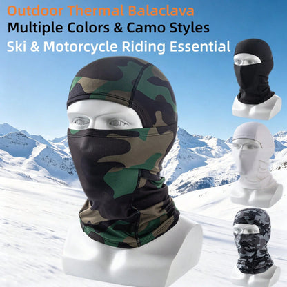 4 Styles Thermal Ski Balaclava Mask Windproof Stretchy Full Face Neck Cover, Camo Solid Face Warmer For Winter Outdoor Ski Motorcycle CyclingMulti-Color Breathable Full Face Cover For Ski & Motorcycle