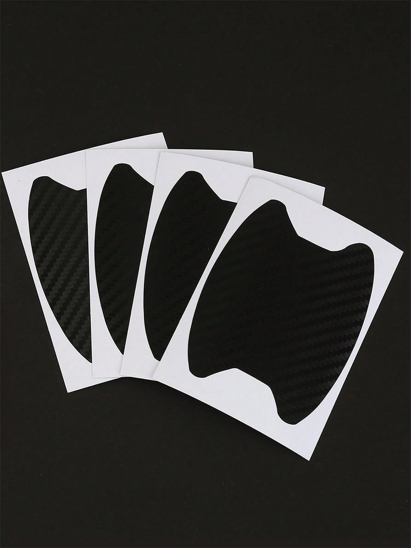 4pcs Car Door Handle Carbon Fiber Scratch-Resistant Protective Stickers, Car Door Handle Protector Covers, Specifically Designed For Door Handle Recessed Areas, Effectively Reduce Scratches Caused By