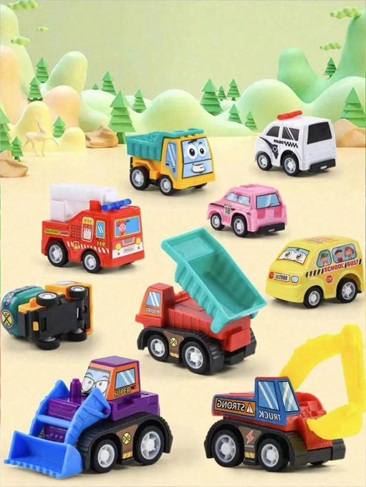 5pcs/10pcs Cars Model Toy Mini Sheet Car Set Rebound Car Metal Cars Toys For Birthday Gift (Random)Kids Toy Car,Vehicle,Toy Trucks,Boys Toys>,Toy Car Truck, Party Favors,Back To School