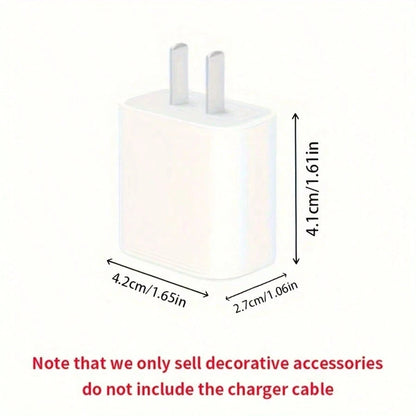 5pcs Coffee Series Cartoon Charger Protector Case, 1.5m Data Cable Anti-Bending Wrap Cord, Compatible With Apple 16/17 Pro 20W Charger Protector, Great Gift