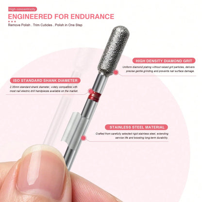6pcs Diamond Nail Drill Bit Set, Electroplated Wear-Resistant Nail Rotary Cutting Heads, Multi-Shape Nail Grinding Head Kit, Suitable For Nail Drills, Cuticle Removal