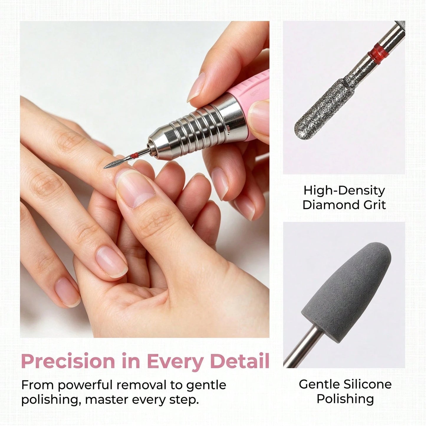 6pcs Diamond Nail Drill Bit Set, Electroplated Wear-Resistant Nail Rotary Cutting Heads, Multi-Shape Nail Grinding Head Kit, Suitable For Nail Drills, Cuticle Removal