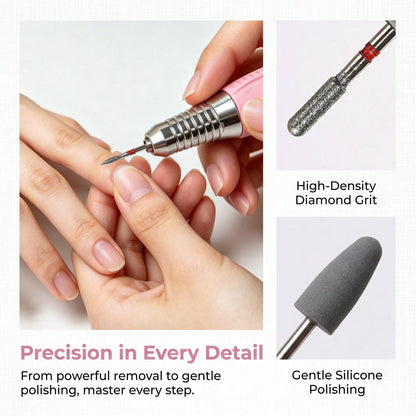 6pcs Diamond Nail Drill Bit Set, Electroplated Wear-Resistant Nail Rotary Cutting Heads, Multi-Shape Nail Grinding Head Kit, Suitable For Nail Drills, Cuticle Removal