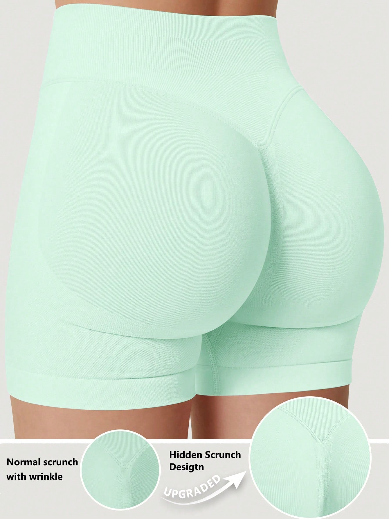6pcs Women's Tummy Control Butt Lifting Running Training Fitness Yoga Outdoor Sports Shorts, Spring Summer Autumn Fitness Set, Gym Double Layer Shorts, Athleisure