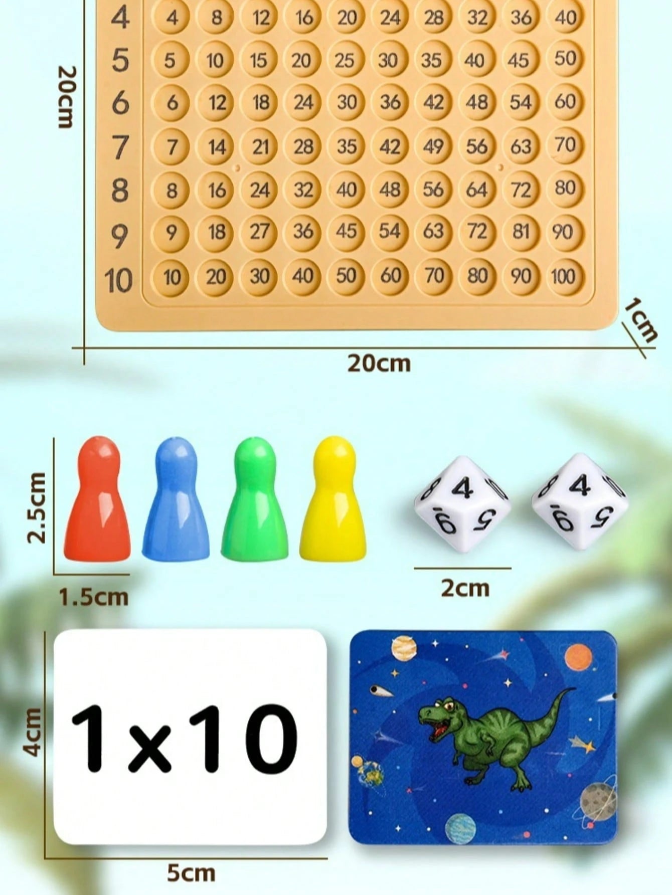 9x9 Multiplication Table Fun Board Game Set, With Card Slots, Question Cards, Dice, Operation Board, Math Teaching Tool, Suitable For Classroom Teaching, Parent-Child Early Education, Recess Competiti