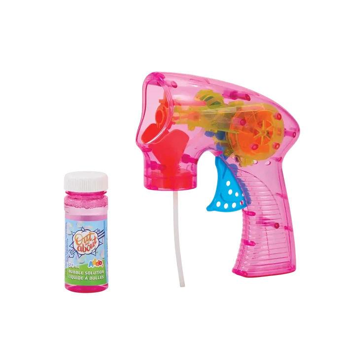 Addo Out and About Light Up Bubble Blaster - Motorized LED Bubble Blower with Solution