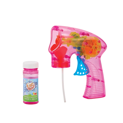 Addo Out and About Light Up Bubble Blaster - Motorized LED Bubble Blower with Solution