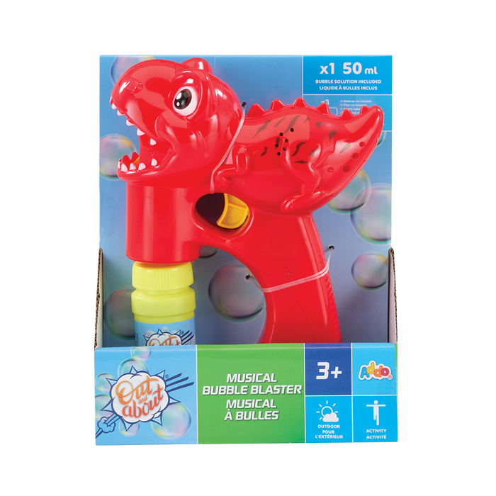 Addo Out and About Musical Bubble Blaster - Motorized Light-Up Bubble Blower with Sound - Sold per piece