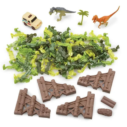 ADDO Totally Tracks Dino Race Track Set - 120 Pieces, Battery Operated