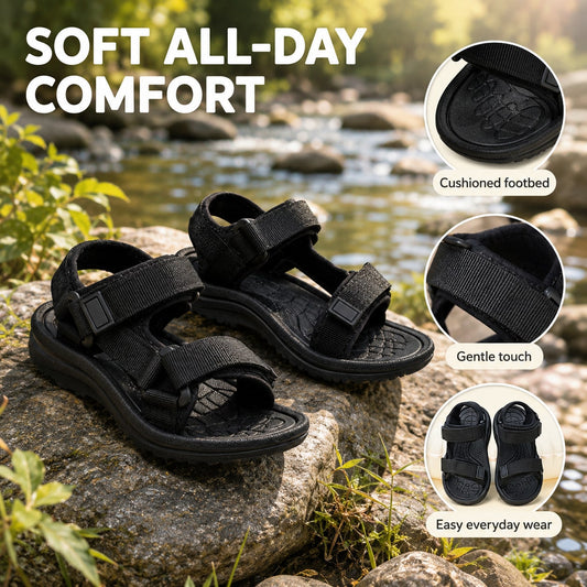 Adjustable Buckle Children's Sports Sandals, Open-Toe Sandals, Non-Slip Soles, Suitable For Outdoor Play, Beach Leisure And Other Occasions.