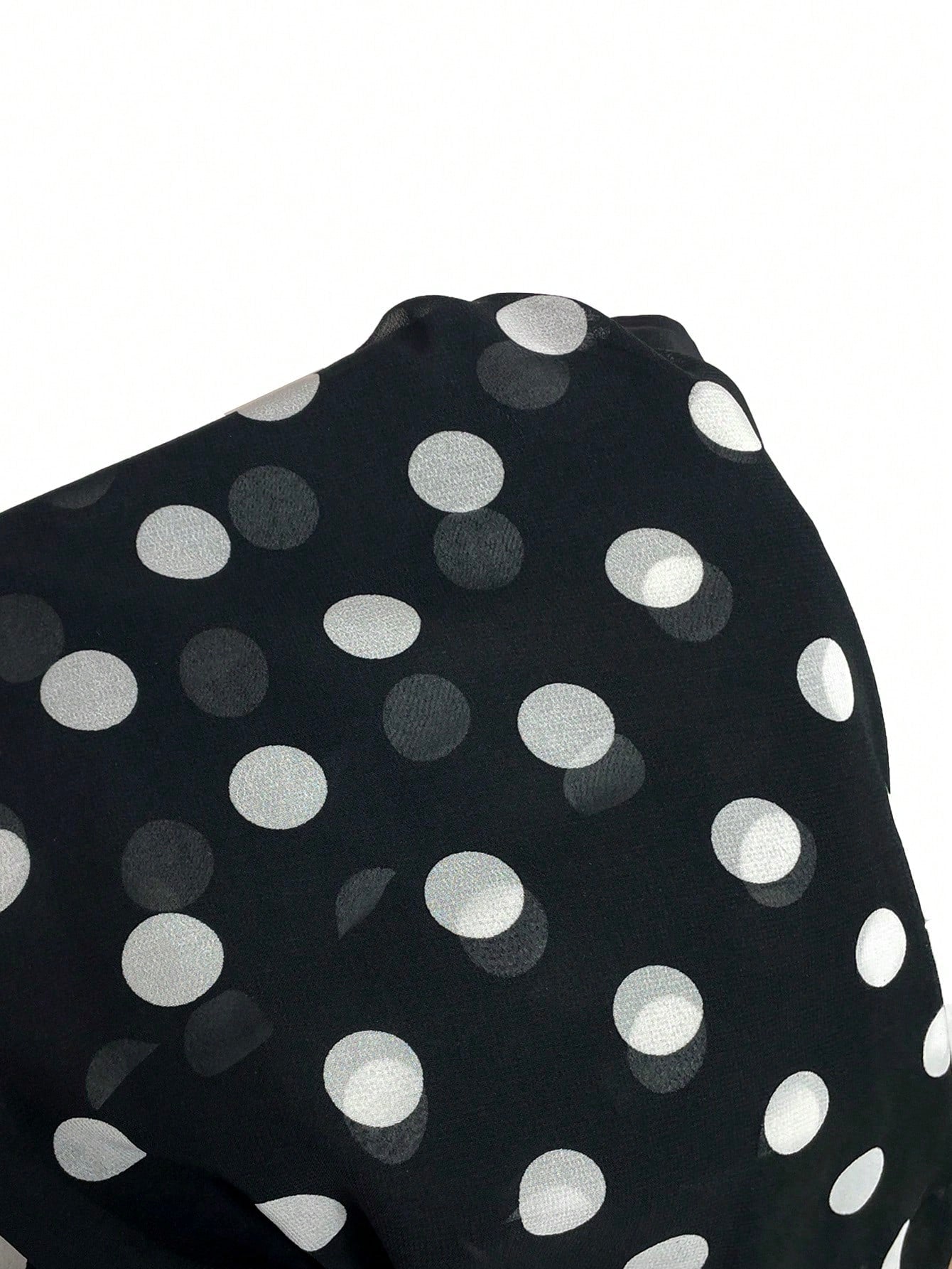 Aloruh Elegant Sexy Black And White Polka Dot Summer 70s Retro Tea Party Bar Party Night Out Mini Dress,Backless Tie-Front Chiffon Wedding Guest Honeymoon
