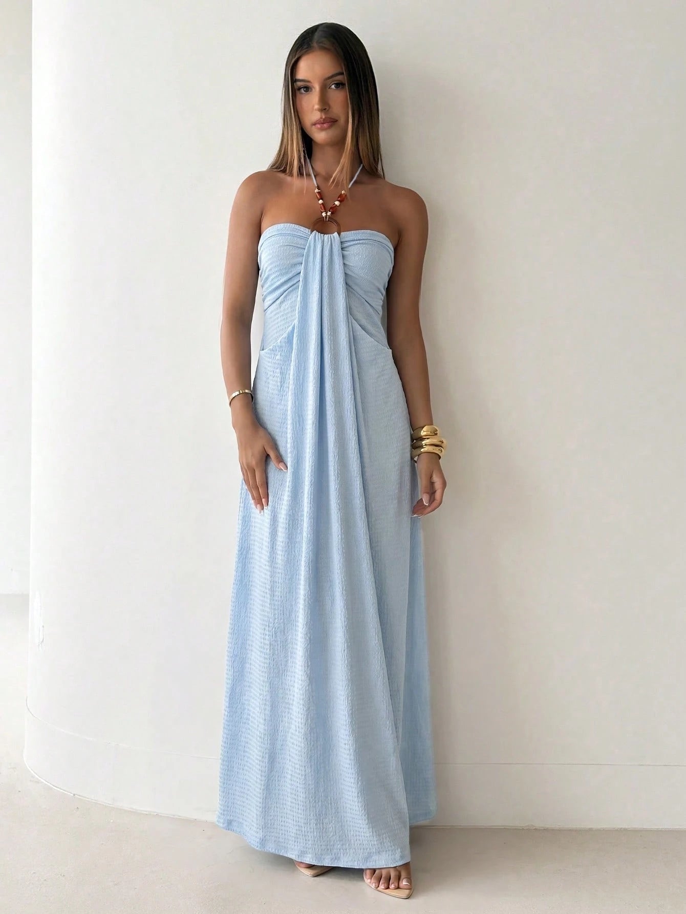 Aloruh Women's Vacation Beaded Linked Dress,Summer Dresses For Women,Dresses For Women Summer