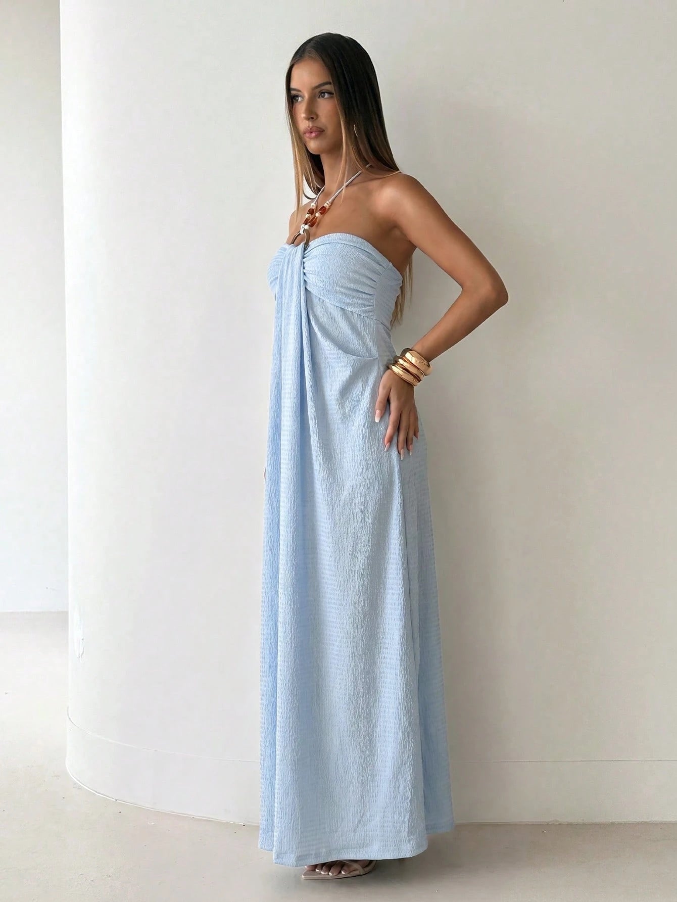 Aloruh Women's Vacation Beaded Linked Dress,Summer Dresses For Women,Dresses For Women Summer
