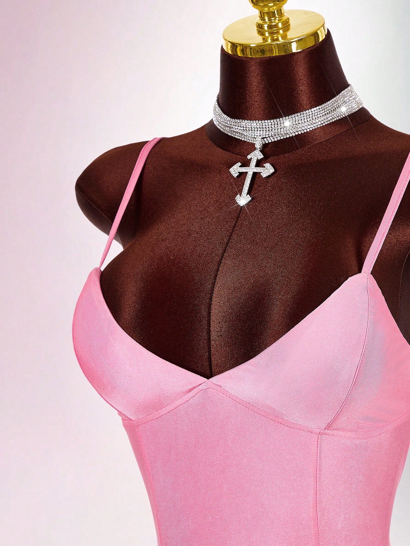 Amplova Soft Pink Summer Bandage Night Out Club Bodycon Mini Camisole Dress Padded Bust Avant-Garde Skin Tight Shapewear Dress Tummy Control Built In Bra Sexy