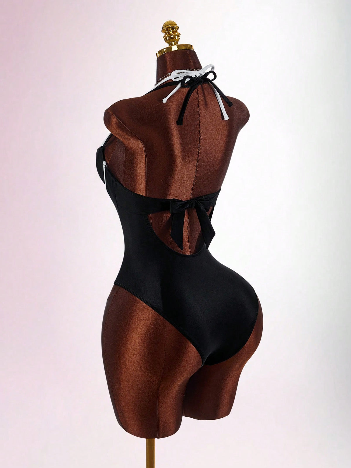 Amplova Women's Contrast Color One-Piece Swimsuit, Sexy And Fashionable Beachwear Summer Vacation