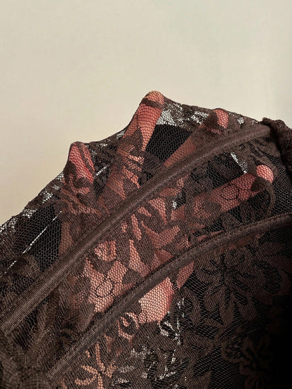 Attitoon Women's Casual Retro Corset Lace Bodycon Asymmetrical Hem Mini Dress, Suitable For Y2K,Dresses For Women Summer