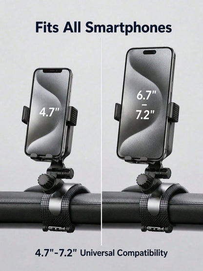 Auto Accessories Car Phone Holder, Universal Clip-On Dashboard Mount With Multi-Angle Adjustment, Anti-Shake GPS Navigation Stand For All Smartphones