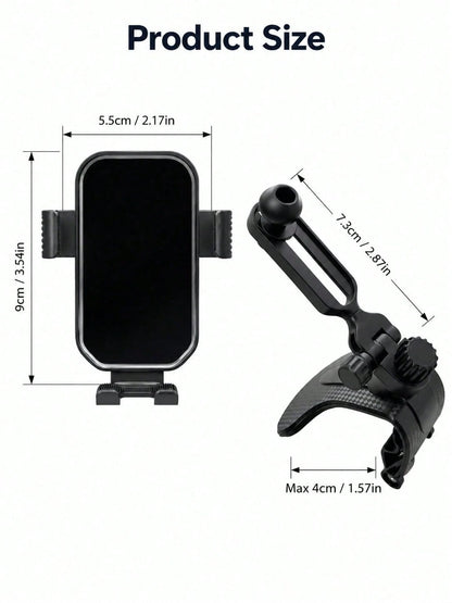 Auto Accessories Car Phone Holder, Universal Clip-On Dashboard Mount With Multi-Angle Adjustment, Anti-Shake GPS Navigation Stand For All Smartphones