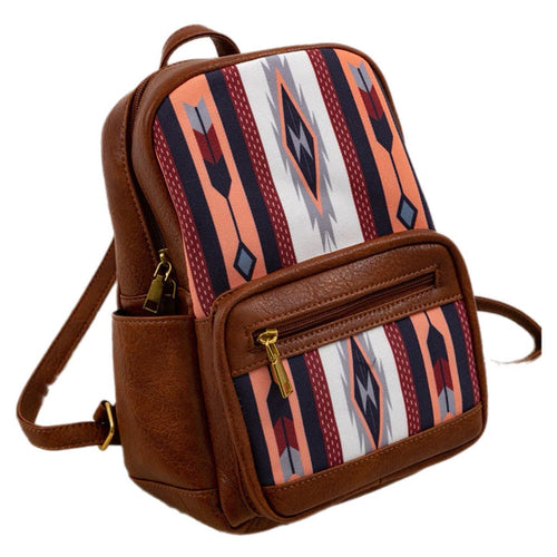 Aztec Printed Mini Backpack