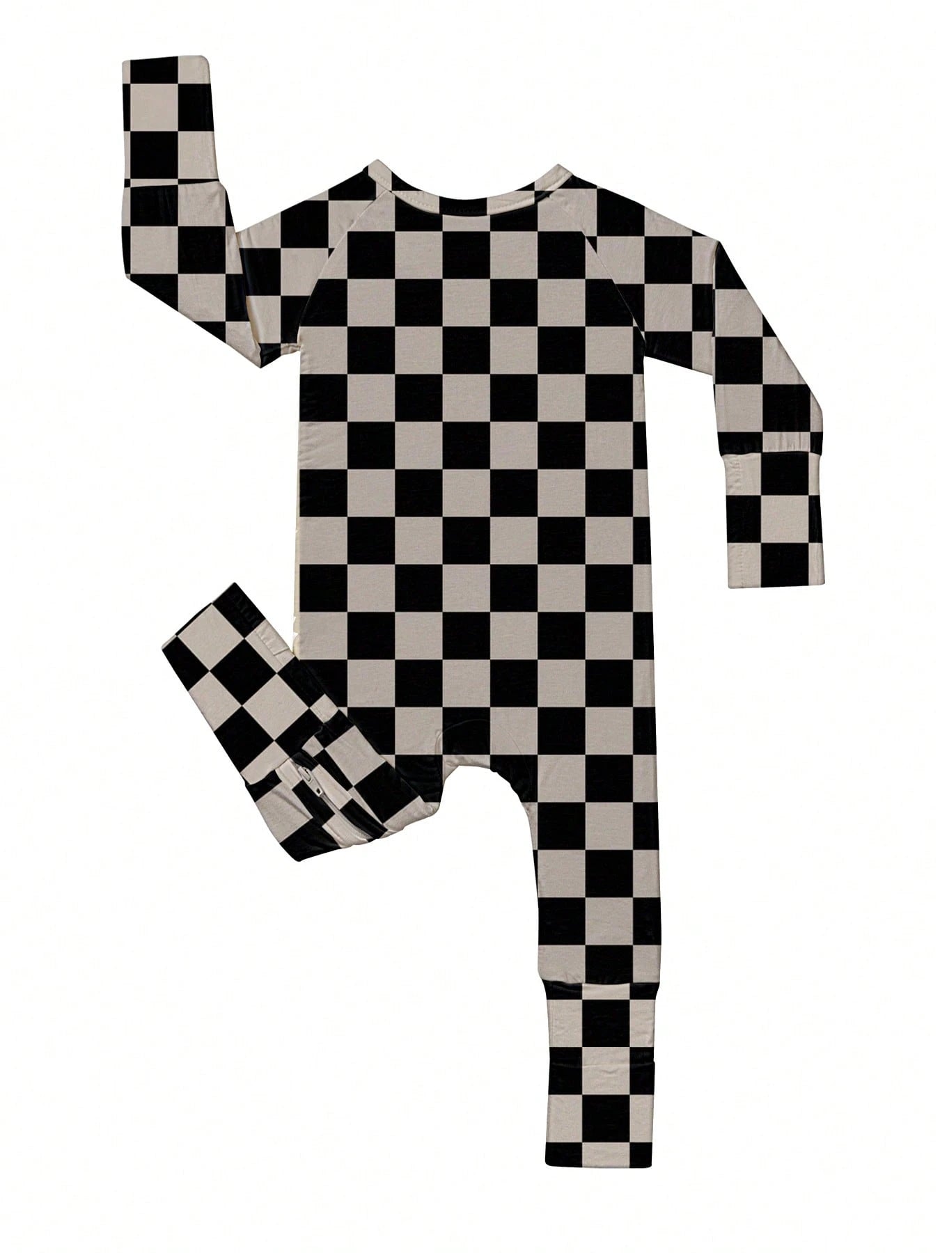 Baby Bamboo Fiber Zip-Up,Gray Plaid Print Romper, All-Season Knit Fabric Skinny Fit With Zipper Detail, Infant Baby Girl Clothes, Perfect For Outdoor Boy Gift.