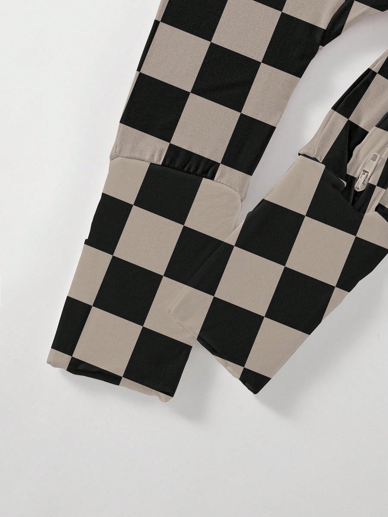 Baby Bamboo Fiber Zip-Up,Gray Plaid Print Romper, All-Season Knit Fabric Skinny Fit With Zipper Detail, Infant Baby Girl Clothes, Perfect For Outdoor Boy Gift.