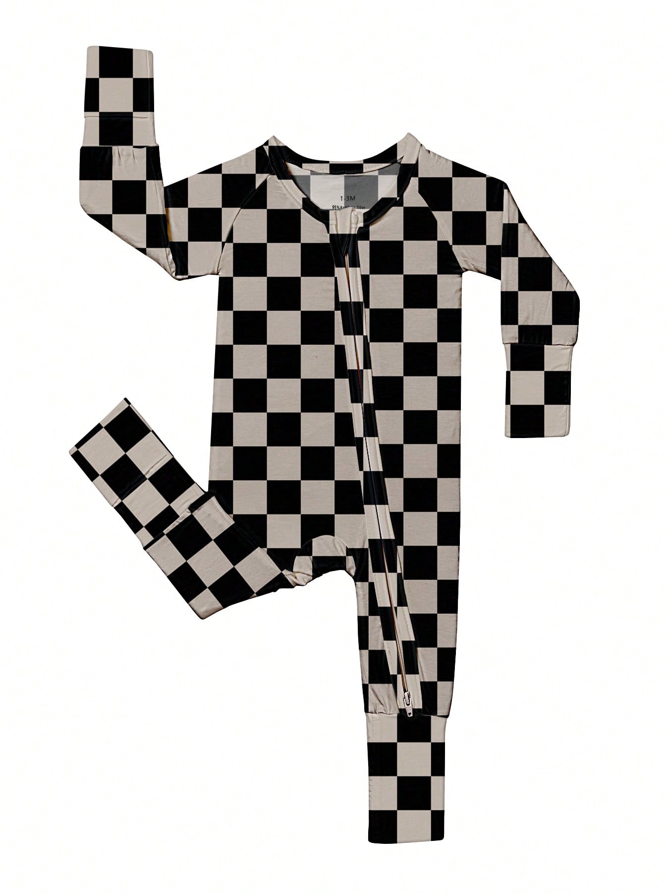Baby Bamboo Fiber Zip-Up,Gray Plaid Print Romper, All-Season Knit Fabric Skinny Fit With Zipper Detail, Infant Baby Girl Clothes, Perfect For Outdoor Boy Gift.