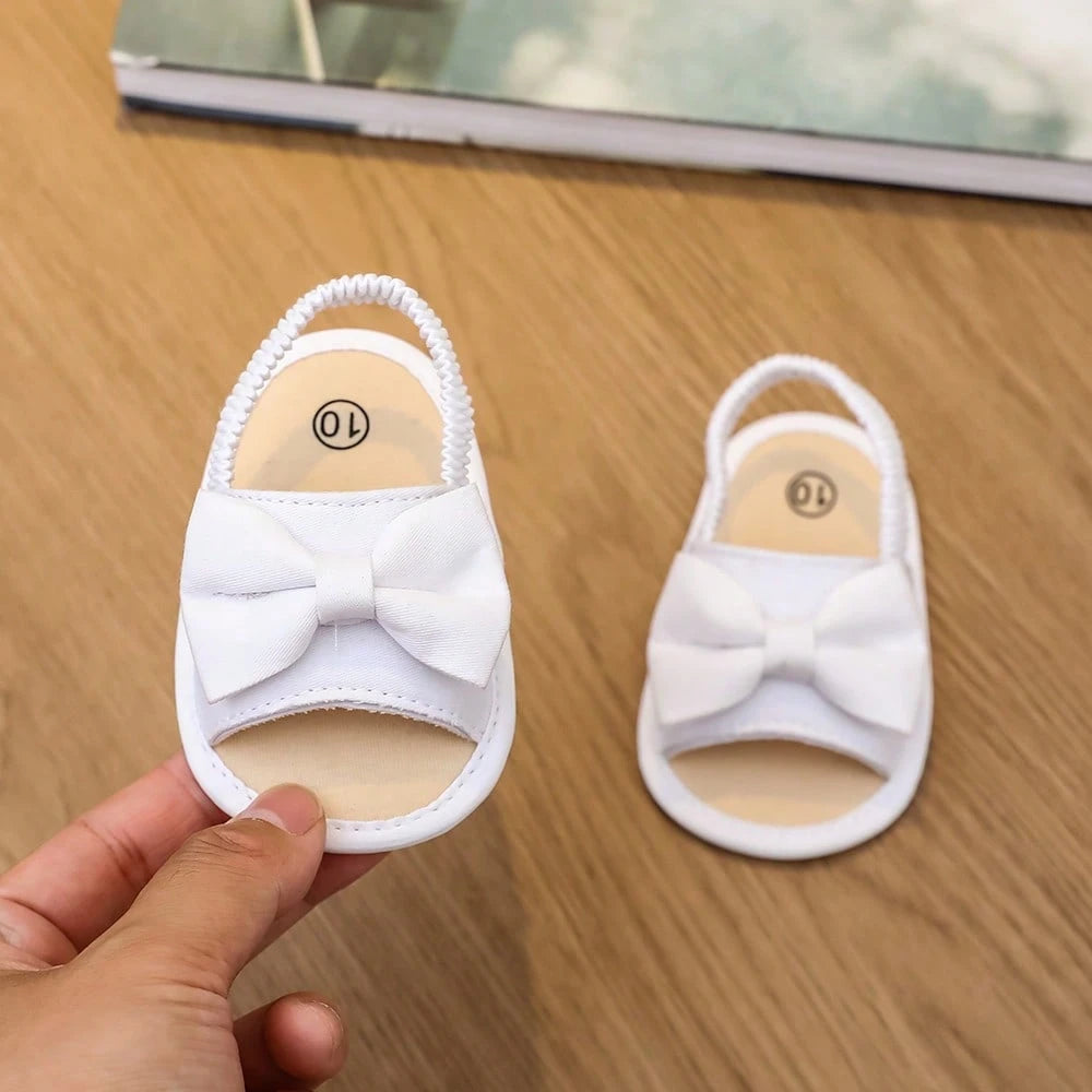 Baby Sandals 0-15M, Bow Decor Toddler First Walking Shoes