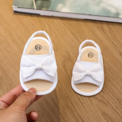 Baby Sandals 0-15M, Bow Decor Toddler First Walking Shoes