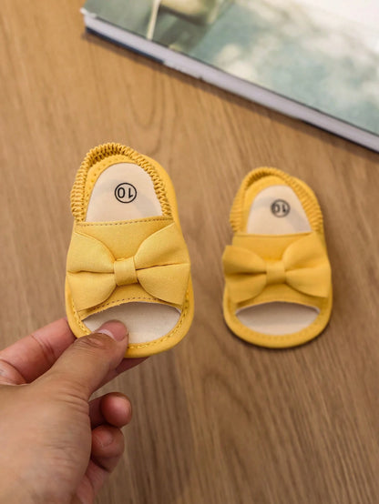 Baby Sandals 0-15M, Bow Decor Toddler First Walking Shoes