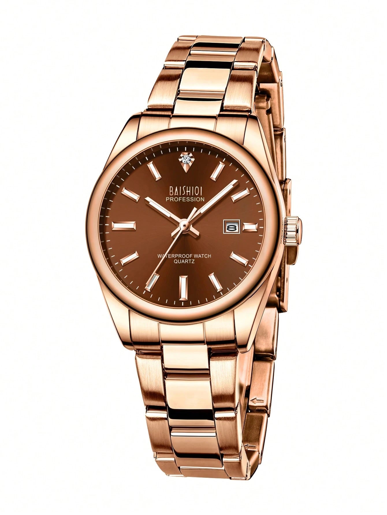 BAISHIQI 1pc Women's Fashionable And Minimalist Watch, High-Quality Quartz Stainless Steel Strap, Date, Luminous Hands, 3ATM Waterproof, Elegant Wo Gift+Free Steel Strip Cutting Tool+Free Box